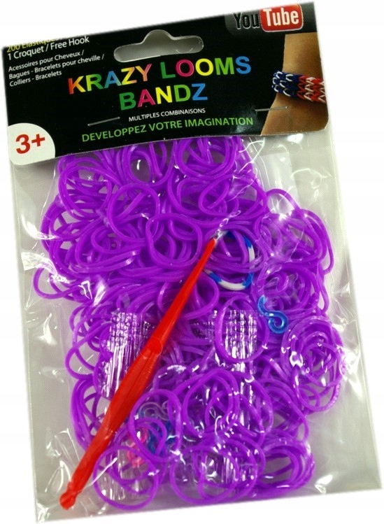 

C. fioletowe gumki do bransoletek Loom Bands 200