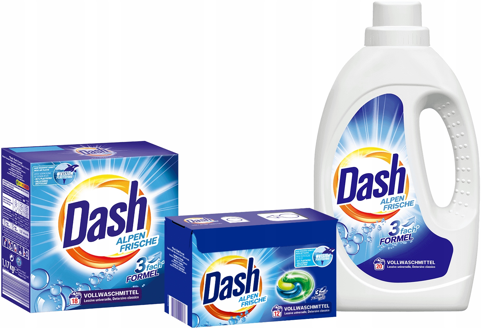 DASH Alpen Frische Kapsułki pranie białe 3in1 60s Marka Dash