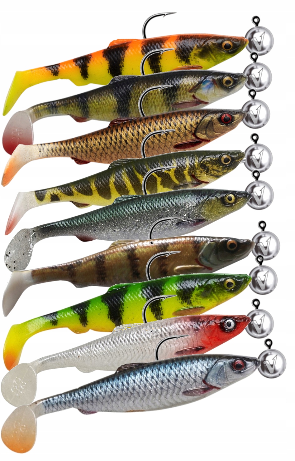 Rippery na szczupaka Herring Shad 13cm uzbrojone 9 sztuk wszystkie