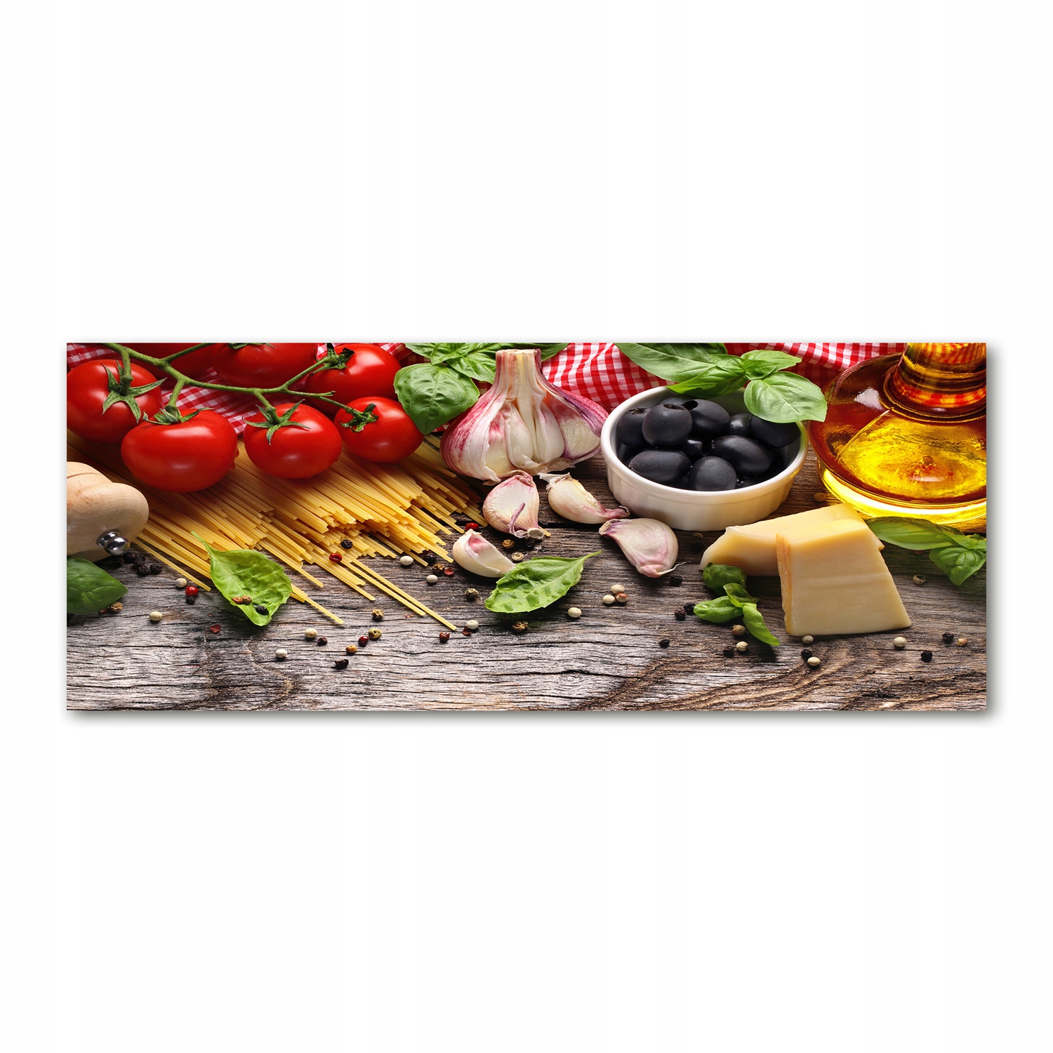 

Foto obraz szkło akryl Włoskie jedzenie 125x50 cm