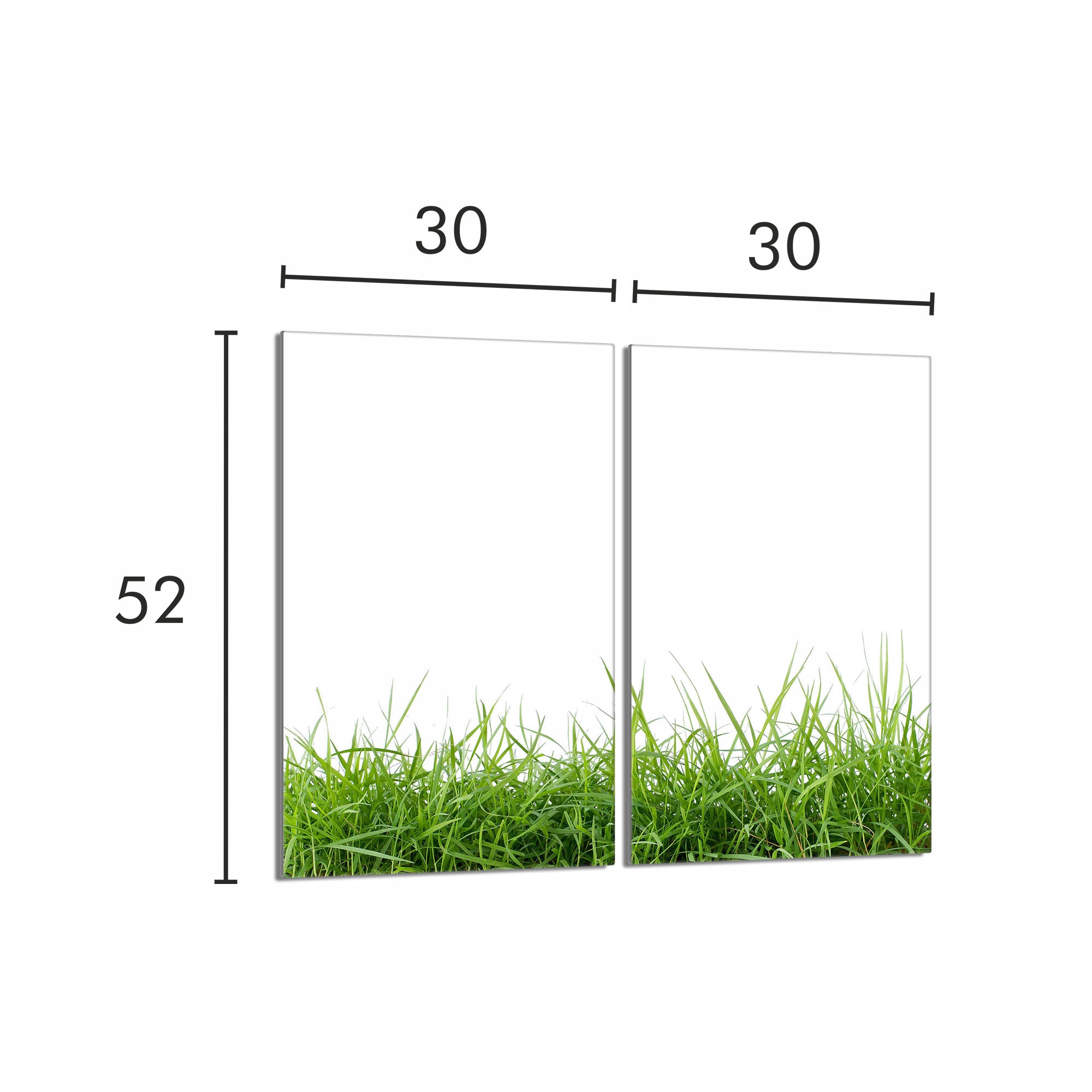 Skleněná ochranná deska na sporák 2x30x52 Bílá