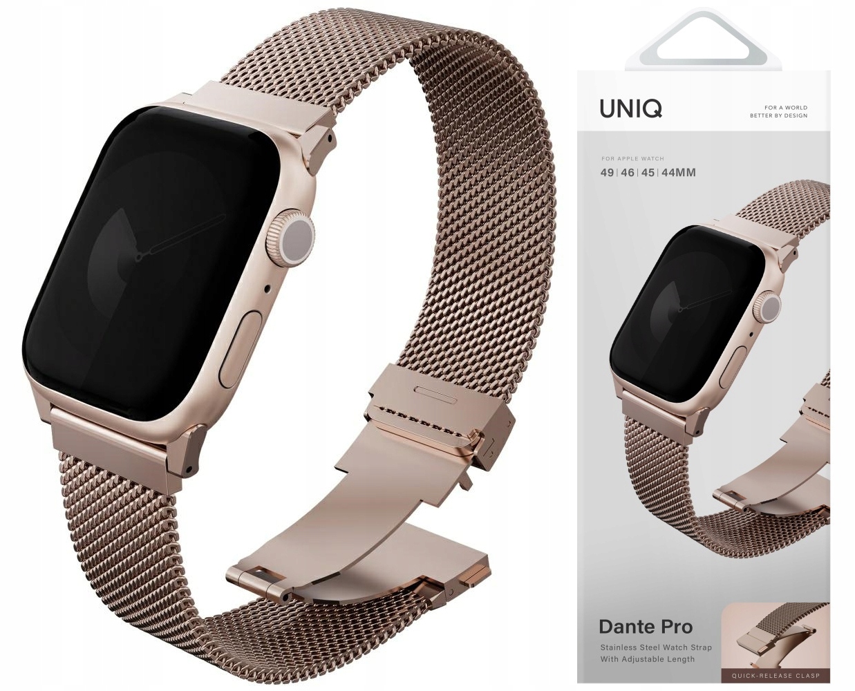 Uniq Dante Pro Milánský náramek tenký pro Apple Watch 45/46/49 mm