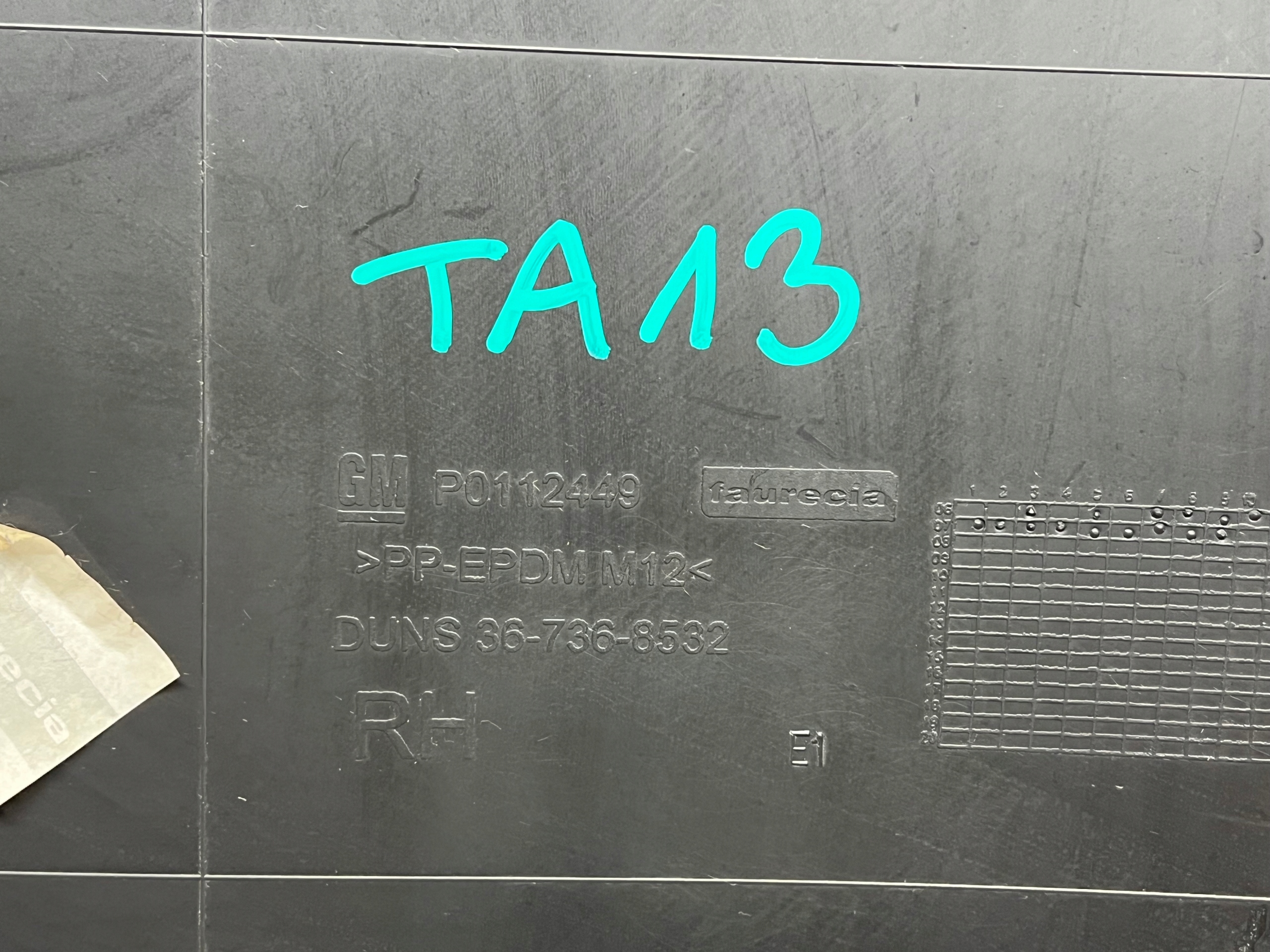 OPEL CORSA D side upholstery right rear part 3D 13232710 TA13