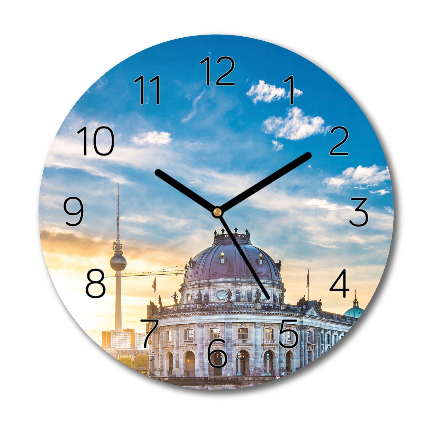 

foto-zegar Muzeum rzeka most na ścianę fi 30 cichy