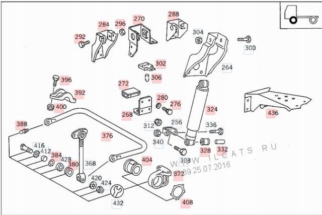Cric Stabilisatrice MERCEDES 1622 S / A6173200128