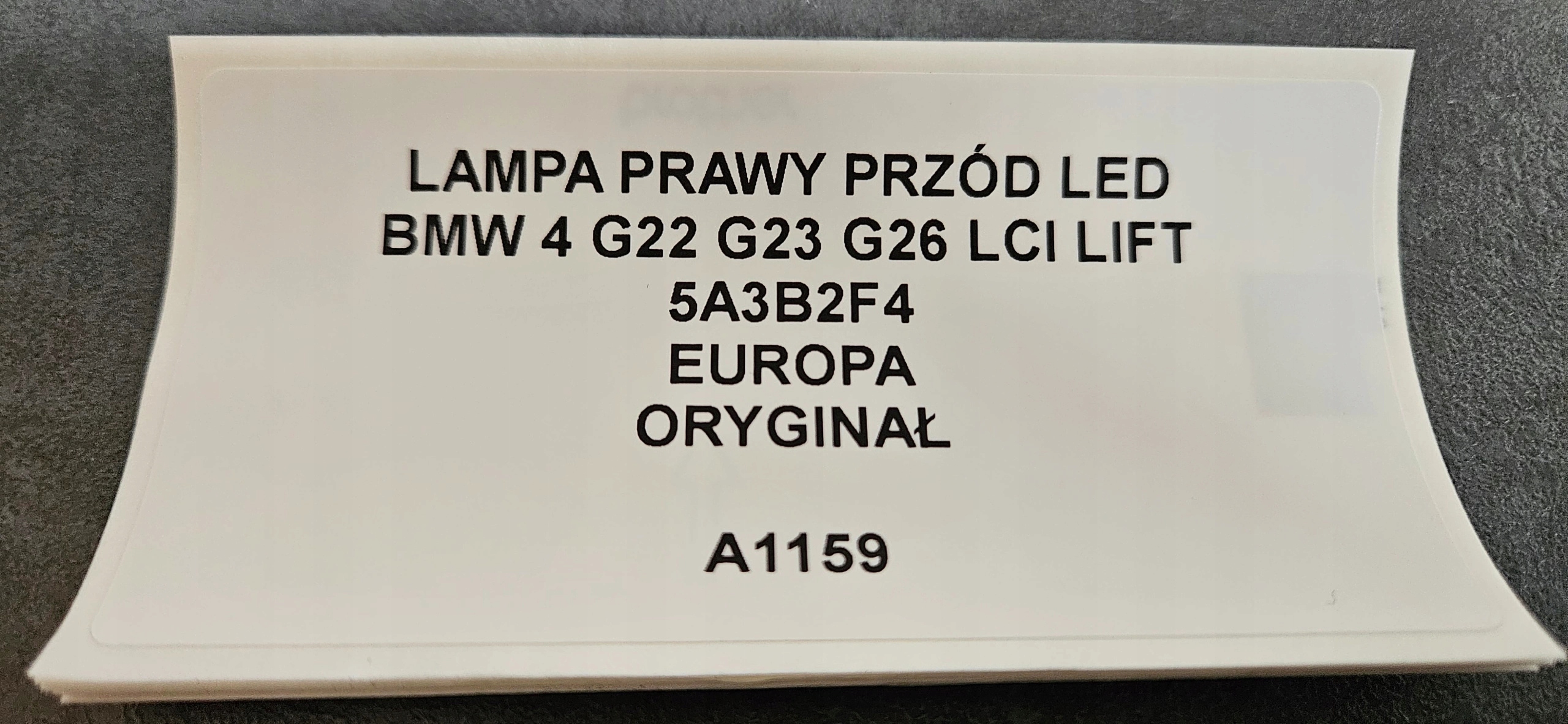 light right front LED BMW 4 G22 G23 G26 LCI LIFT original 5A3B2F4