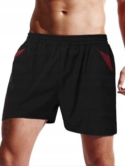 SHEIN SPODENKI SPORTOWE Z KIESZENIAMI CZARNE M V3C