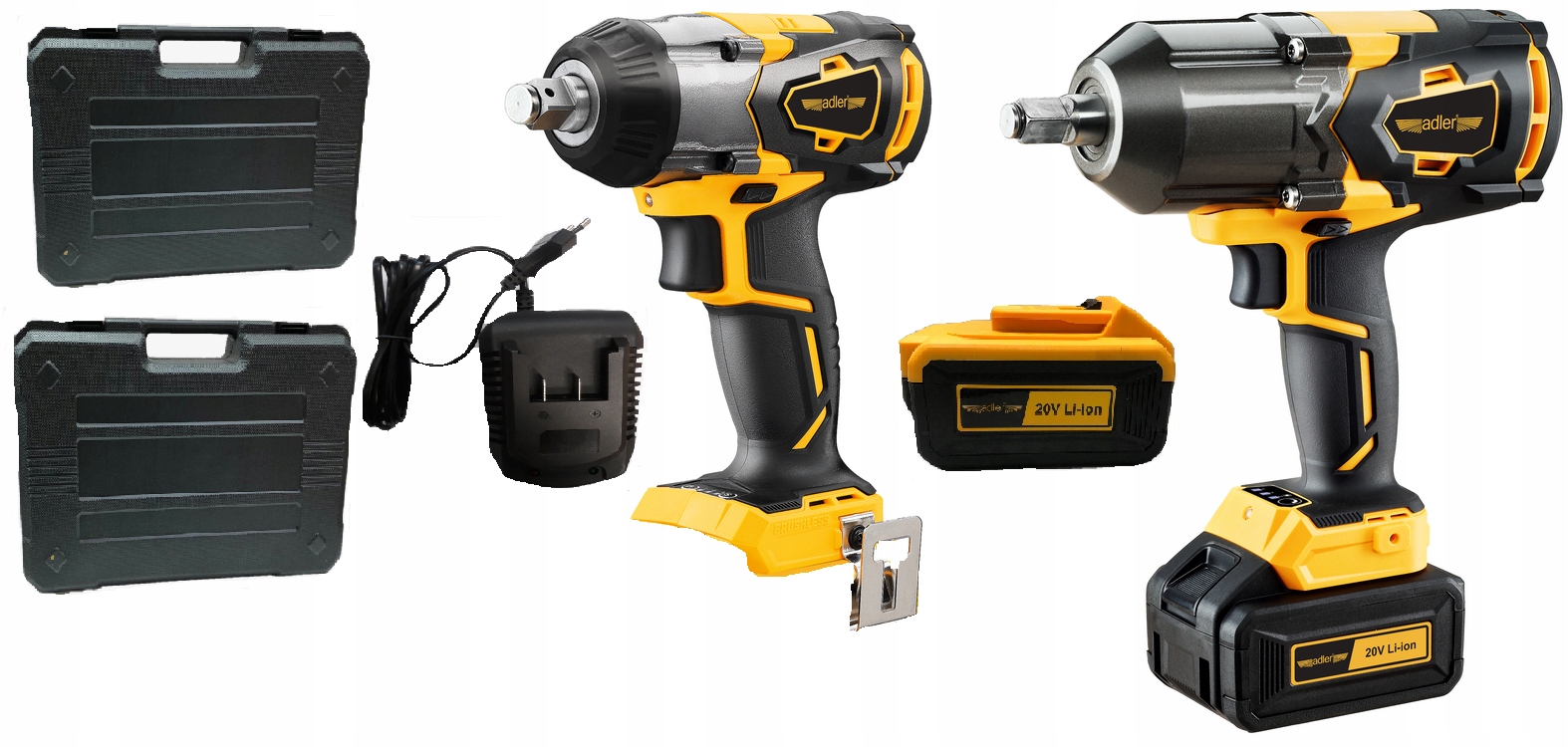 ADLER НАБІР КЛЮЧІВ УДАРНИЙ МОЛОТОК AKU1000K AKU350K