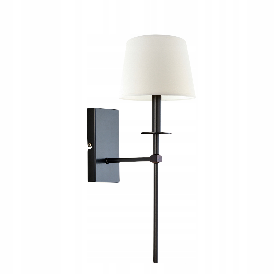 Kinkiet lampa ścienna abażur Led E27 kinkiet ścienny lampa na ścianę biała