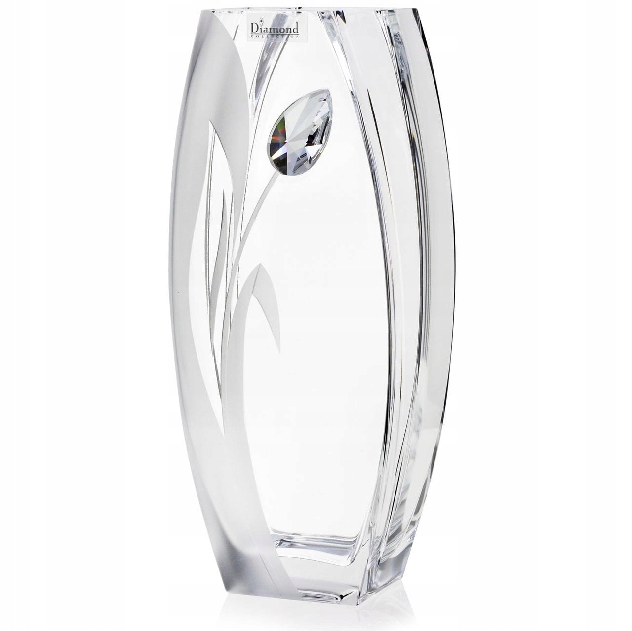Váza s kryštálovým hranolom Tulipán Swarovski 32 cm moderná