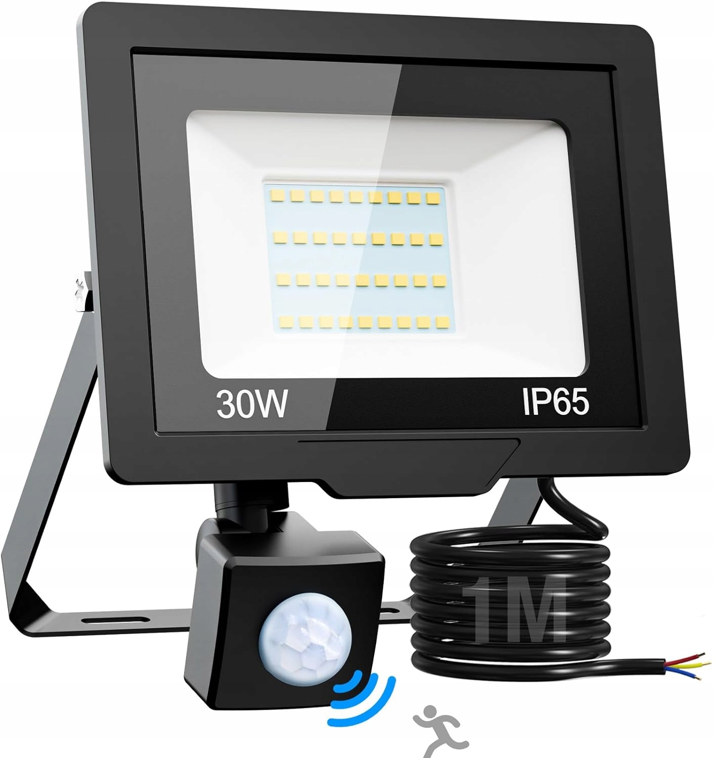 Led Halogen Nipify 30W IP65 S Pohybovým Senzorem, Venkovní Lampa 3000 LM