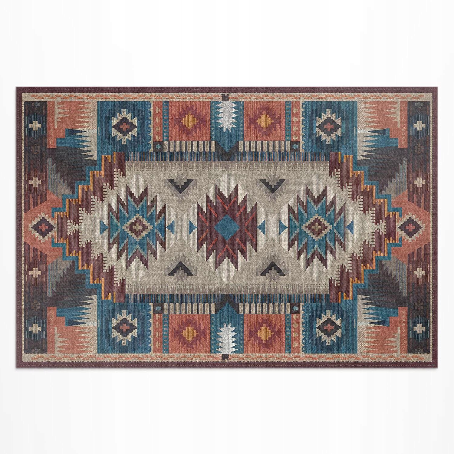 Terasový vinylový koberec Symetrické kompozície v aztéckom duchu 120 x 180 cm