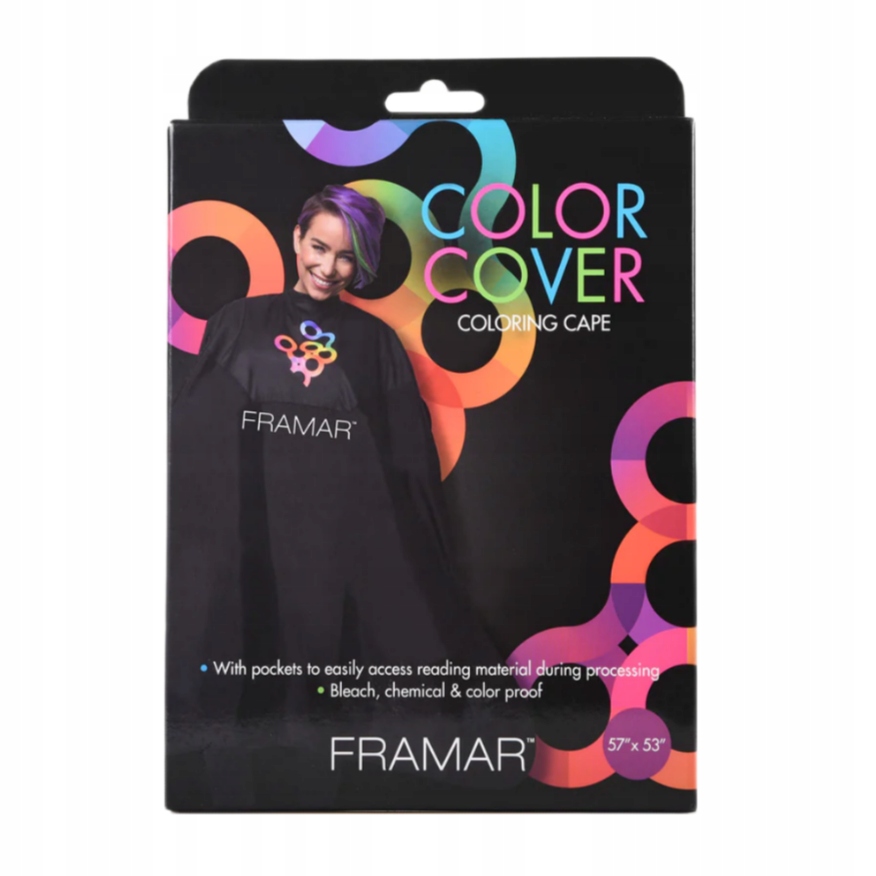 Framar Peleryna fryzjerska na napy Color Cover 145x135cm Cape-col