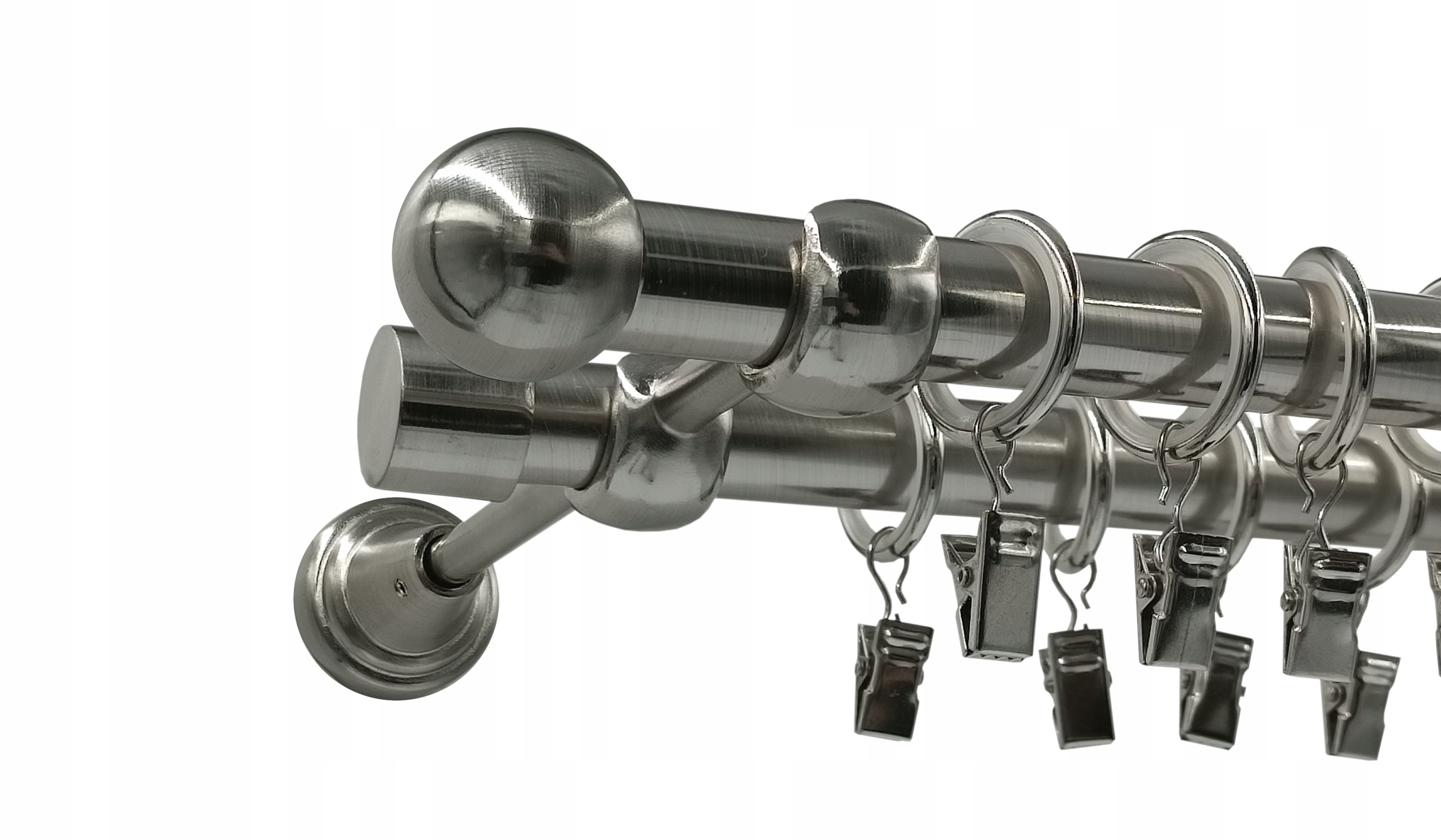 Garnýž Dvojitá Kulička Nikl Ø19+19 mm 400 cm