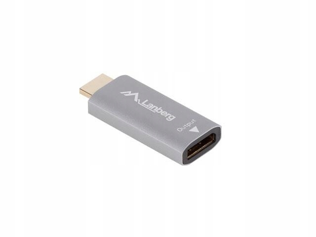 Adapter HDMIM-DisplayportF4K srebrny