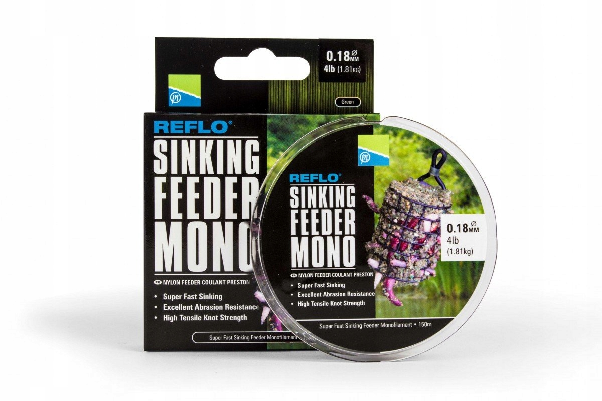 Żyłka Preston Reflo Sinking Feeder Mono 0,28mm 4,54kg/10lb Neutralny Zielon