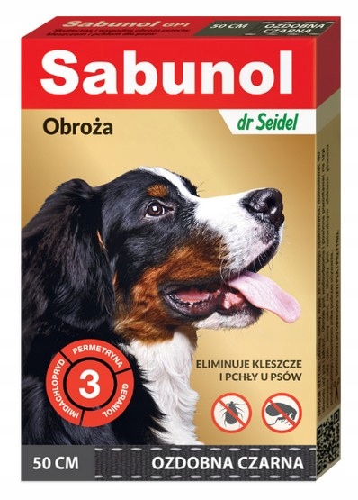 

Sabunol Obroża przeciw pchłom pies czarna 50cm