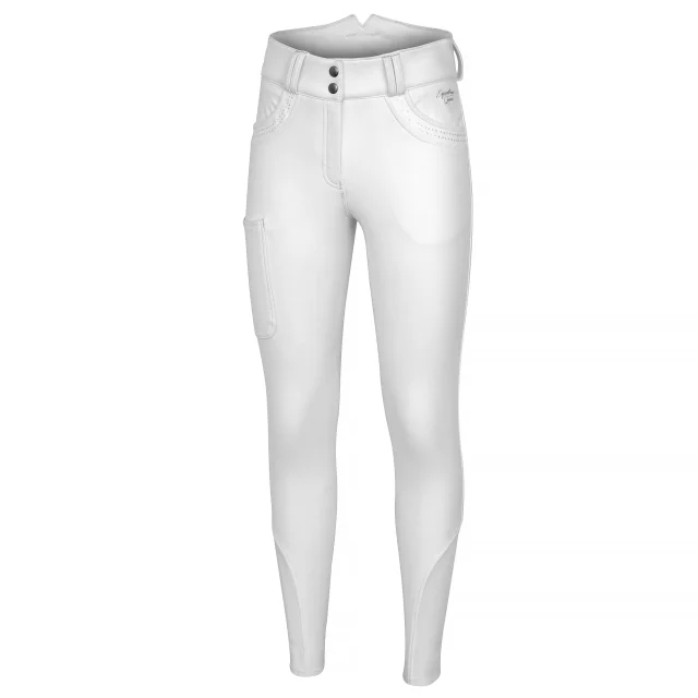 Dámské jezdecké kalhoty Equestrian Queen Bexley 24AW zimní bílé 36