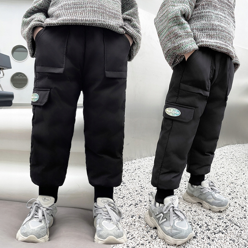 CIEPŁE GRUBE SPODNIE DRESOWE OCIEPLANE JOGGERY zimowe pikowane chłopięcy Kod producenta HZJ-D12