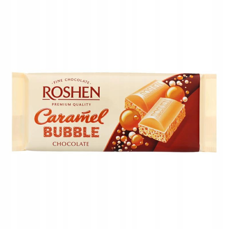 20 Sztuk Roshen Czekolada Caramel Bubble Karmelowa 80G