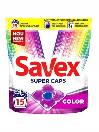 Levně 2x Savex Kapsle na barevné prádlo, 15 kusů