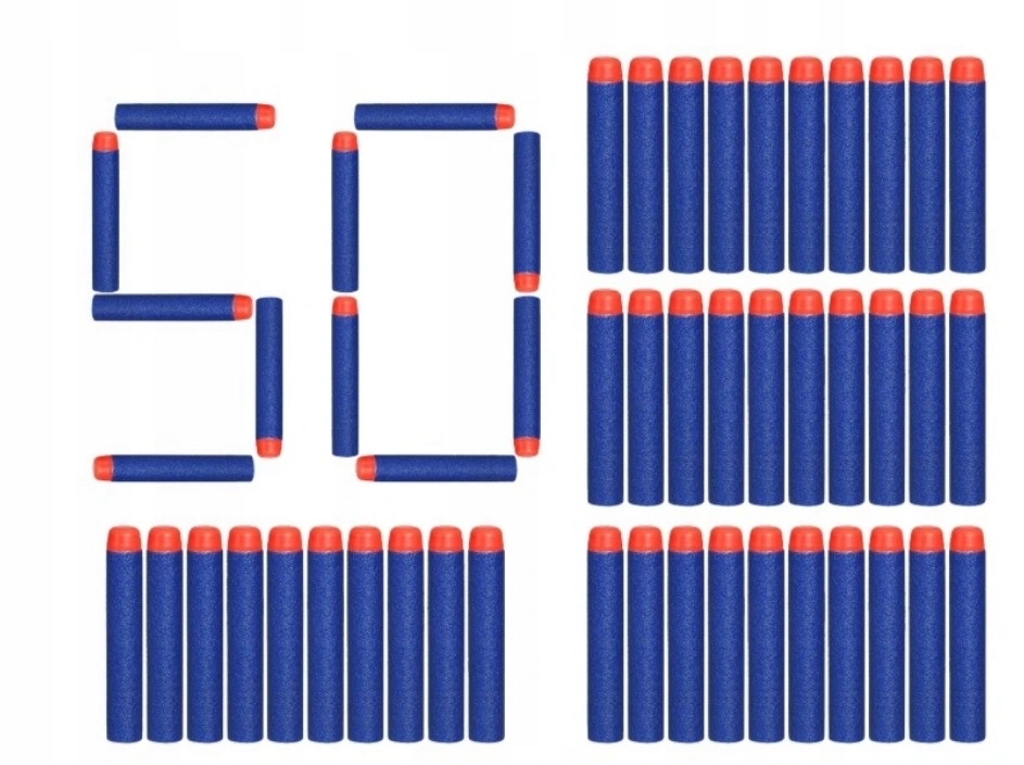 

50 Strzałek Do Wyrzutni Nerf N-strike Elite Naboje