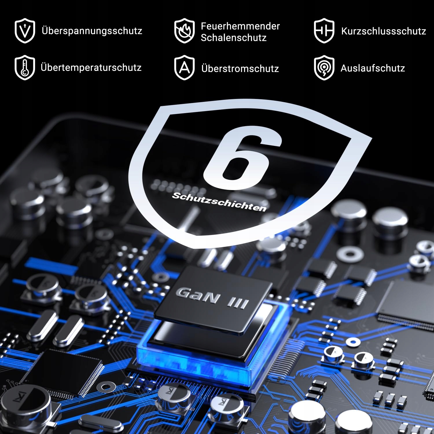HSSNS Ładowarka USB C 570W 8-Portowa Stacja Ładowania Laptop MacBook iPhone — miniatura 7