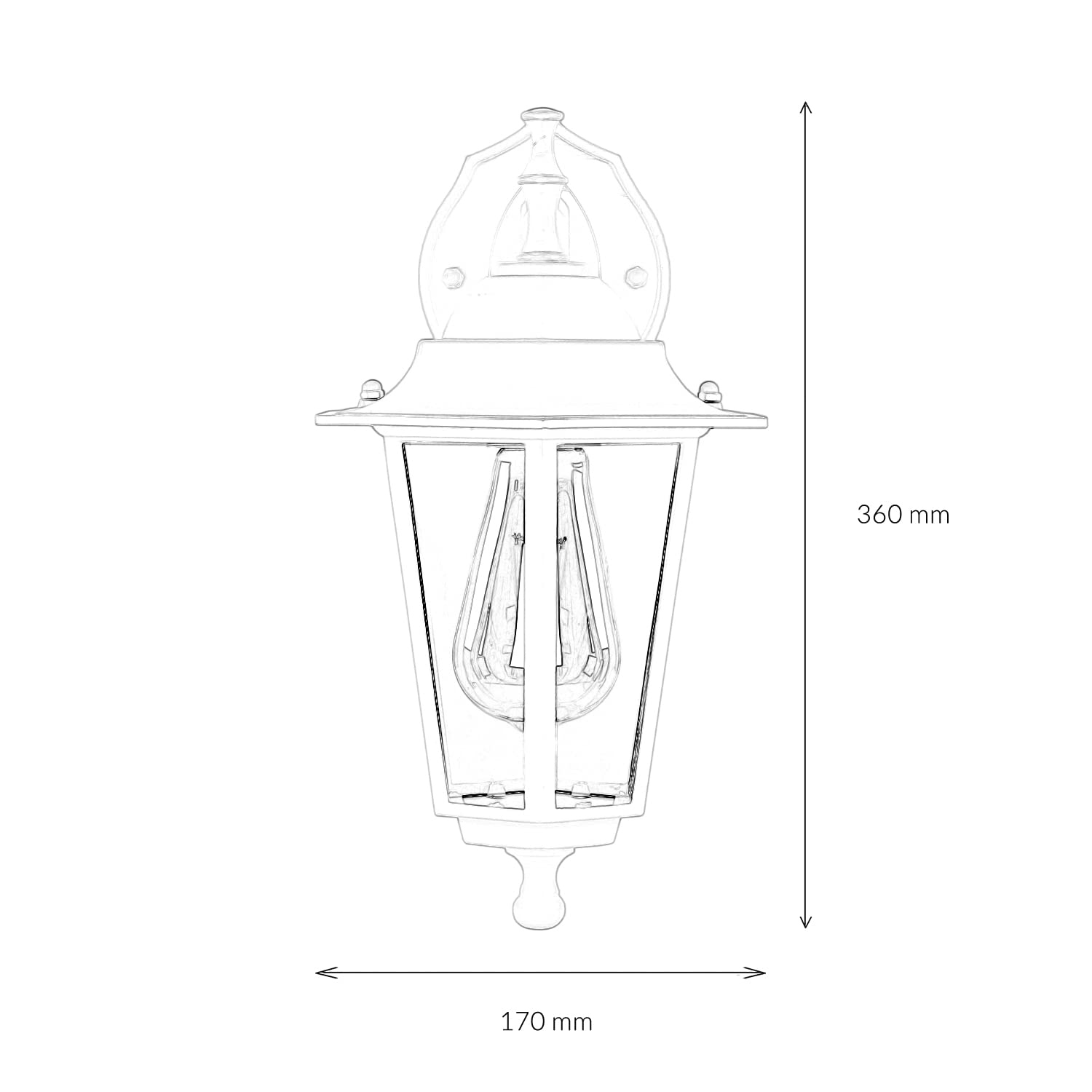 LICHT-ERLEBNISSE Lampa Zewnętrzna IP44 Biało-Złota Rustykalna — miniatura 7