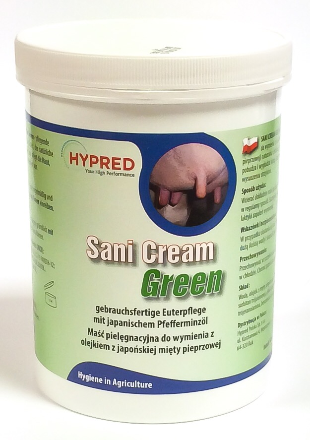 Maść do wymion na zapalenia Sani Cream Green 1kg