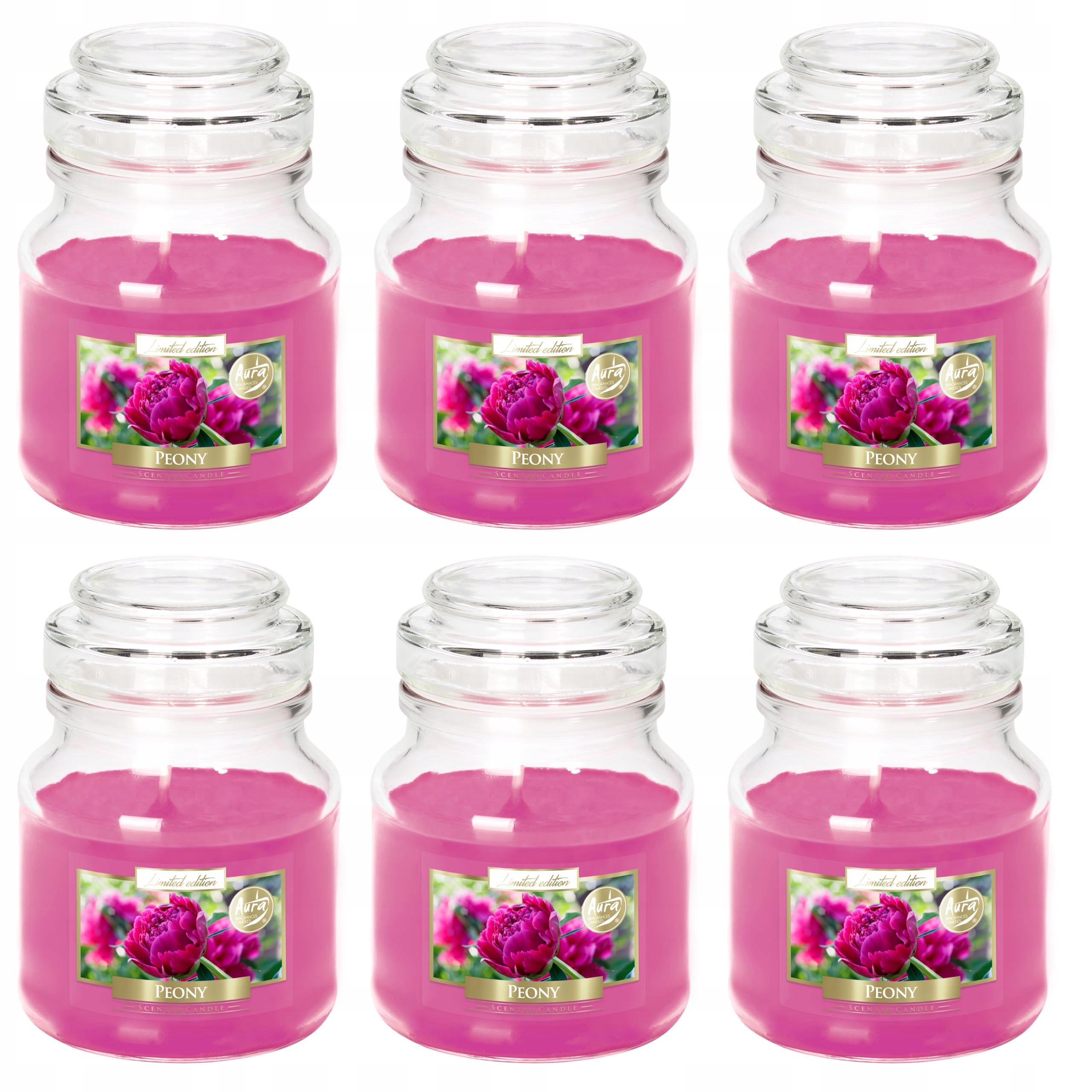 

Świeca zapachowa w szkle Piwonia Peony Bispol 6szt