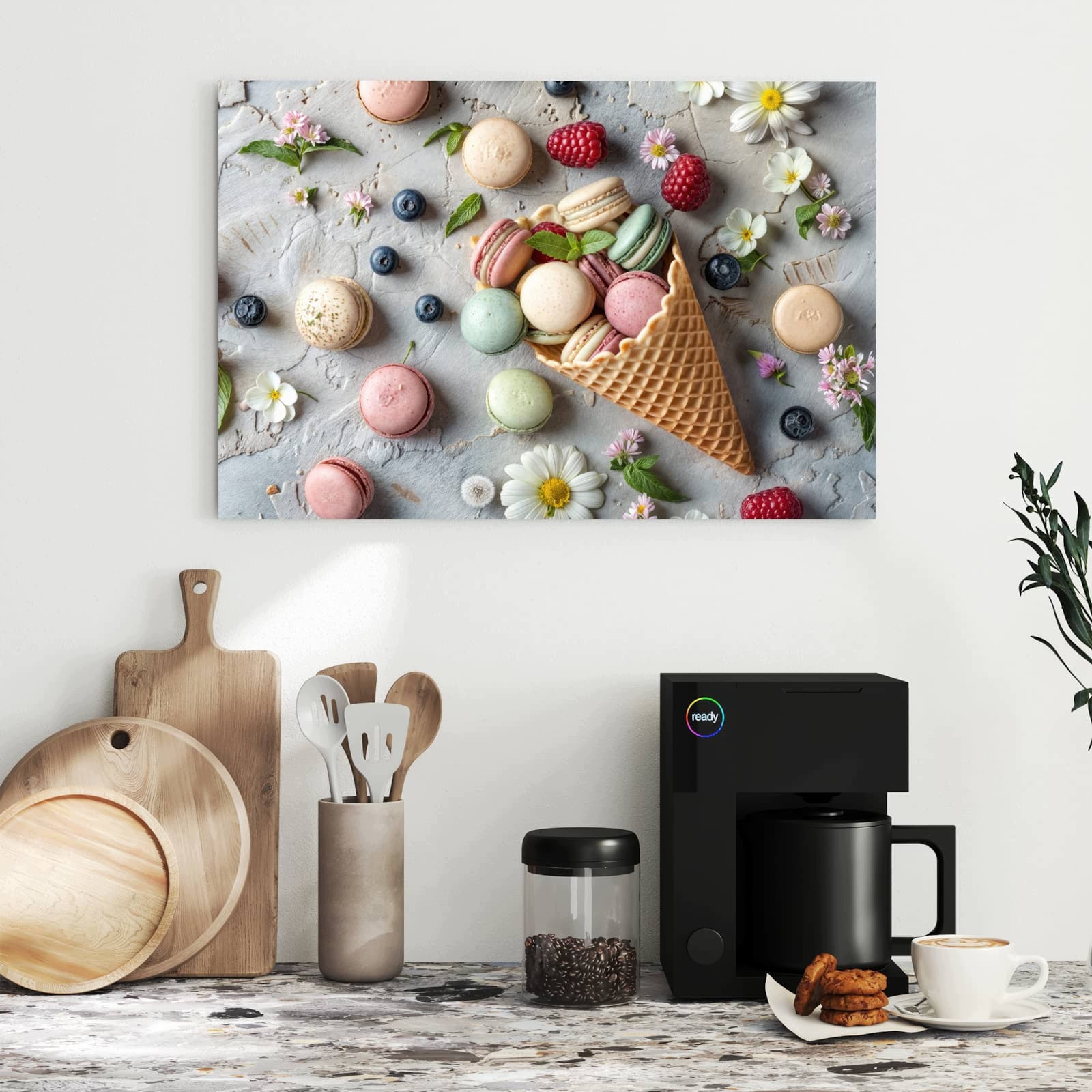 Magnetická tabule Makronky Léto 60 × 40 cm