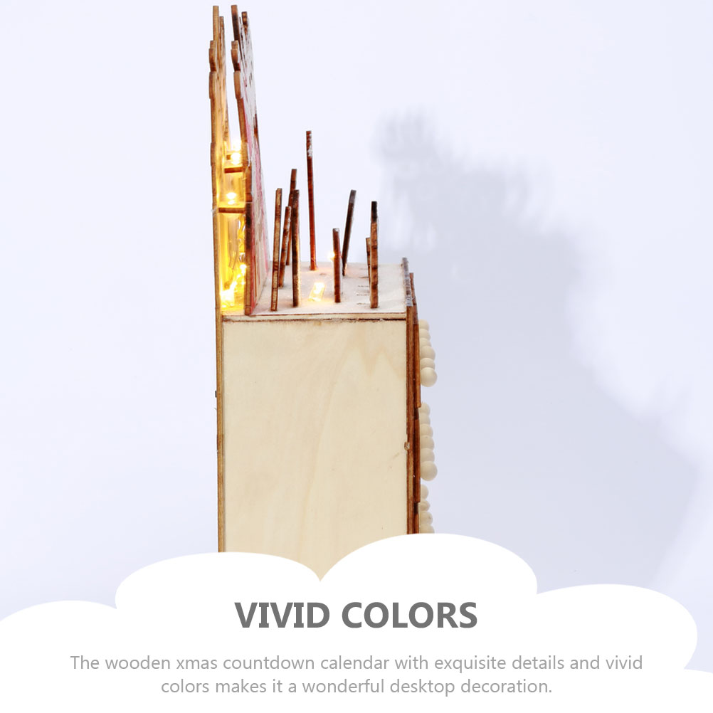 DOM DREWNIANY KALENDARZ ADWENTOWY LED Marka inna