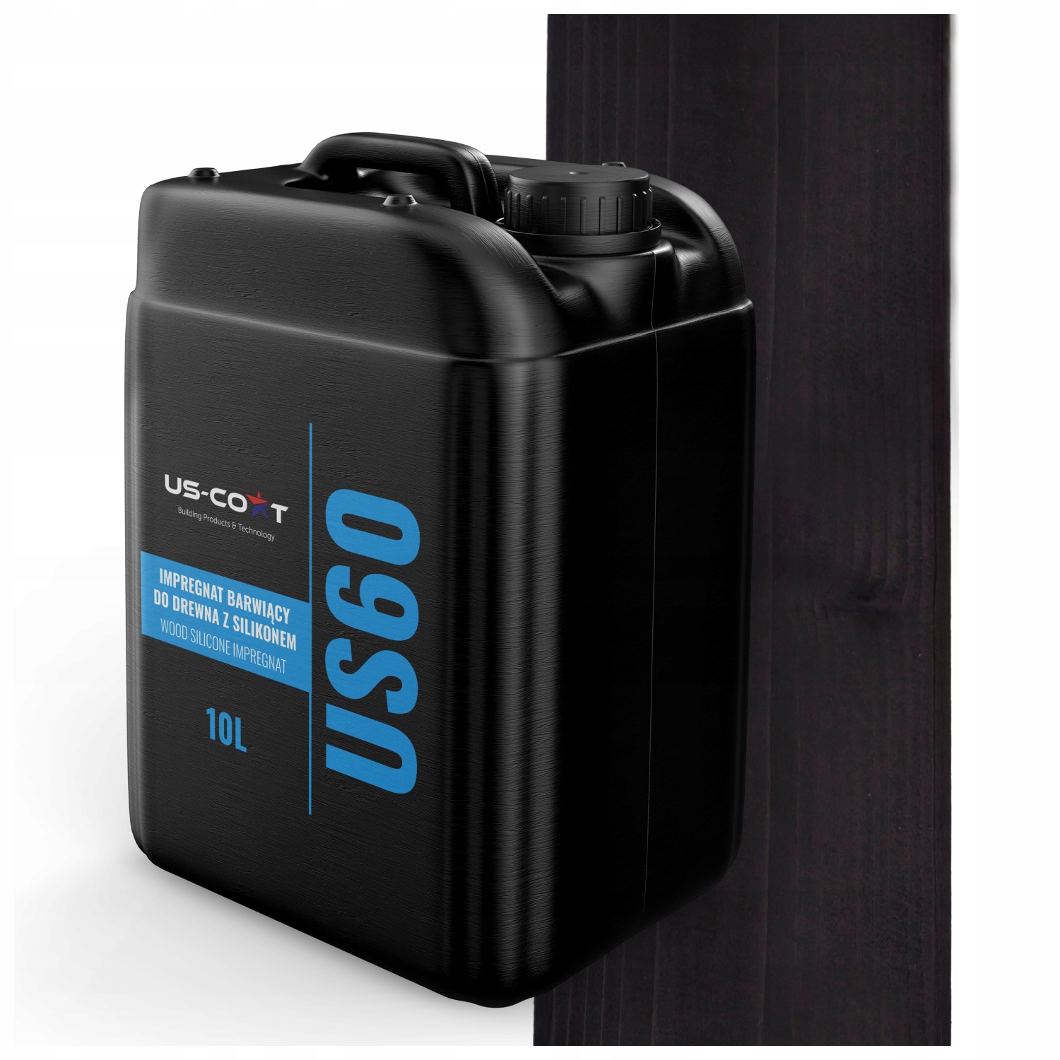 Dekoratívny Dekoračný Impregnátor Na Drevo So Silikónom 2v1 10L Čierna Farba