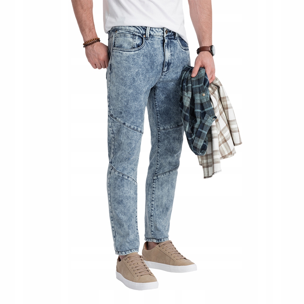 Džínsové pánske džínsové nohavice modré V1 OM-PADP-0109 S