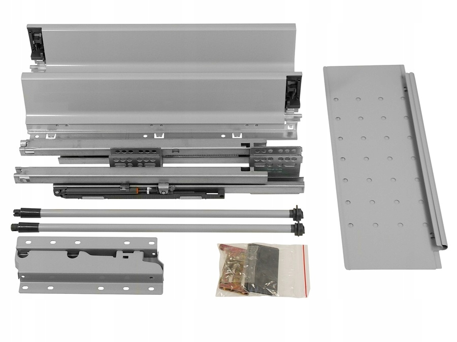 Szuflada Systembox Amix Wysoka Metalowy Bok Szara Z Cichym Domykiem 450