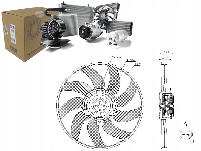 Ventilátor Chladiče Nissens 8K0959455G 8K0959455K