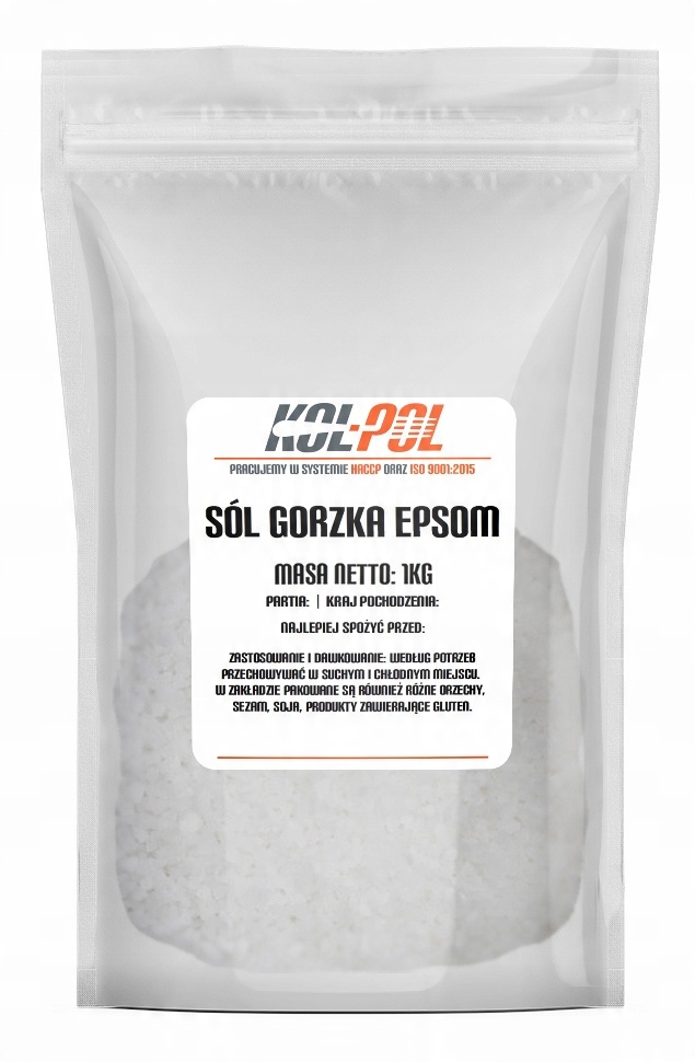 

Sól gorzka Epsom Siarczan Magnezu 1kg 1000g czda
