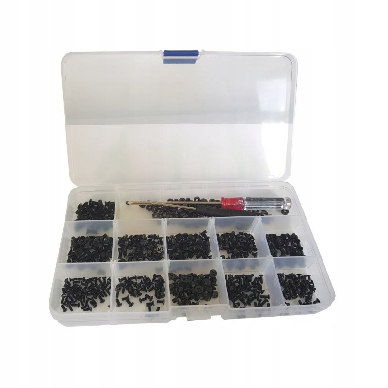 Zestaw śrubek stożkowych i nakrętek pudełko 550szt