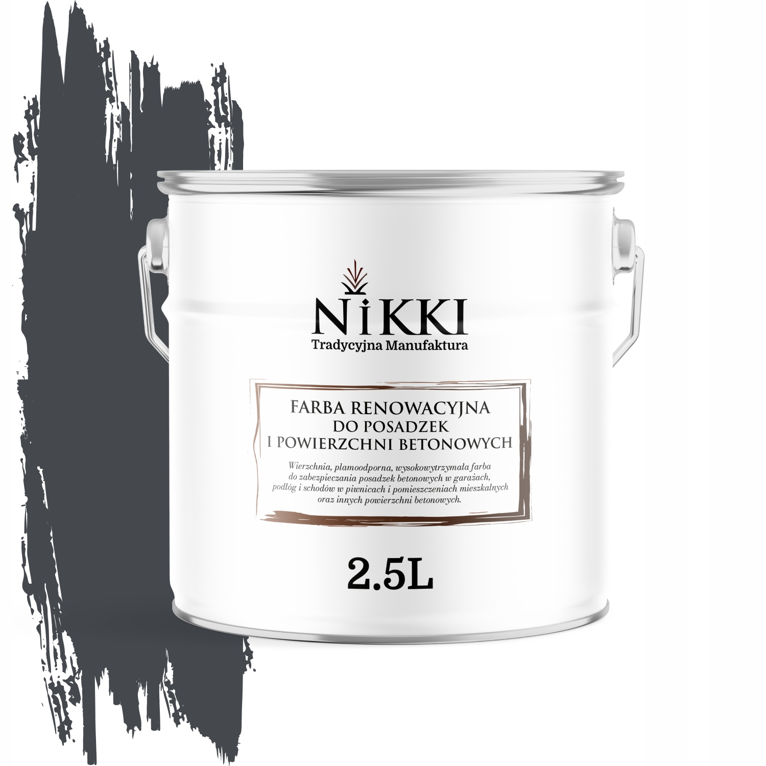 Farba Na Renováciu Betónových Podláh 2,5 L Grafitová RAL7024 S Vysokým Leskom
