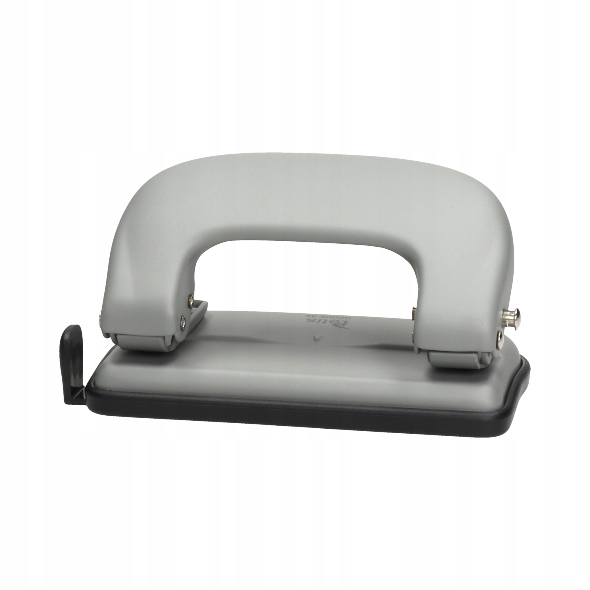 DZIURKACZ BIUROWY METALOWY TETIS GD008-AS SZARY, DZIURKUJE DO 10 KARTEK