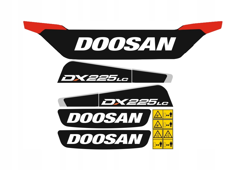 Samolepky samolepka Doosan DX225LC