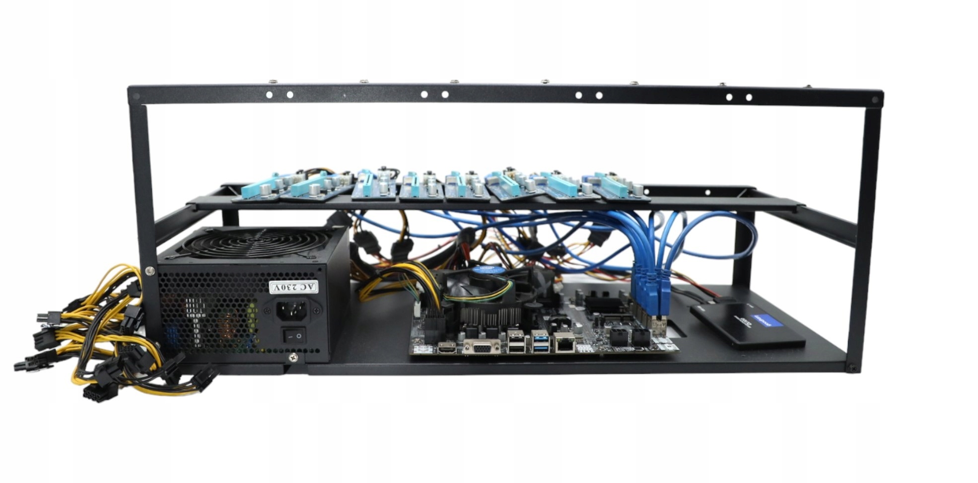 Baza koparki kryptowalut na 8 GPU