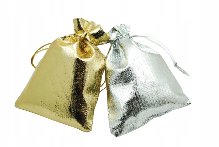 

Woreczek ozdobny prezentowy złoty srebrny