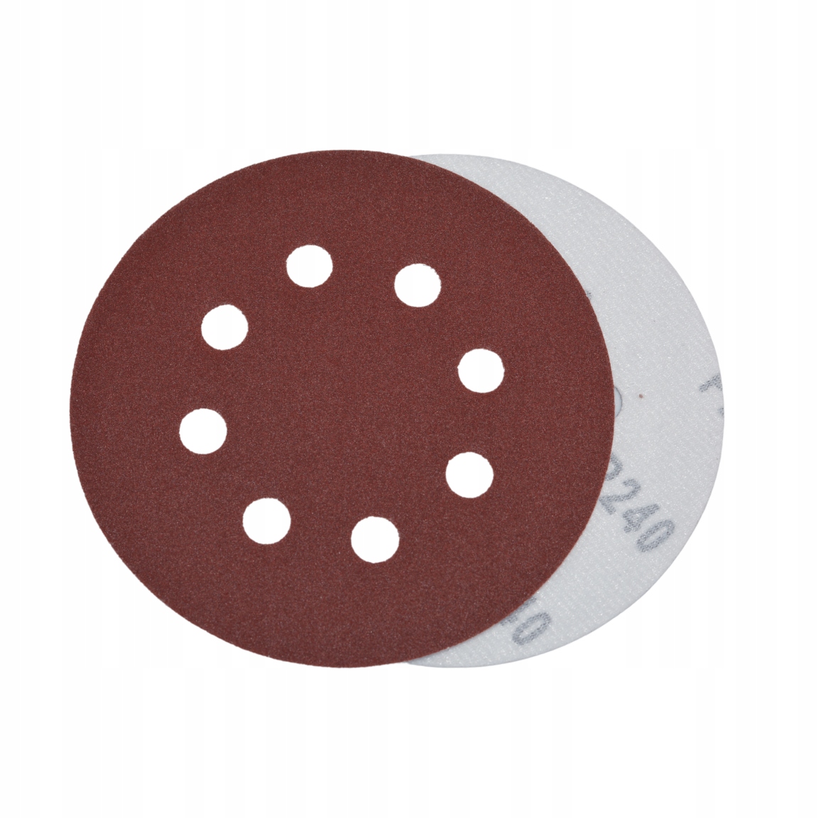 KRĄŻKI ŚCIERNE PAPIER Z OTWORAMI NA RZEP 125mm 240 Kod producenta CON-RPH-1324