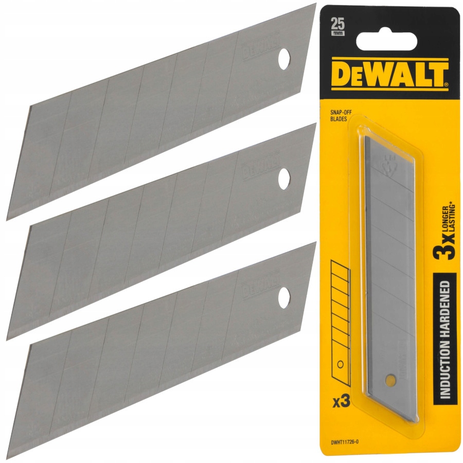 

Dewalt Ostrza łamane do noża hartowane 25mm 11726