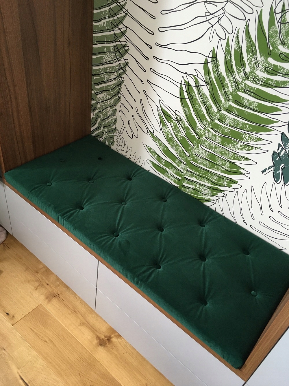 siedzisko poduszka do szafy na wymiar zieleń = 1dm Kolekcja PIK FRENCH