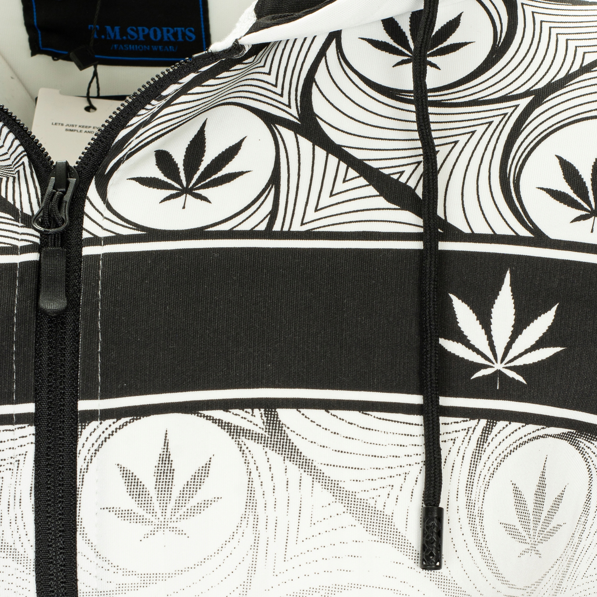 TM08 roz. XL ROZPINANA BLUZA MĘSKA Z KAPTUREM Wzór dominujący bez wzoru