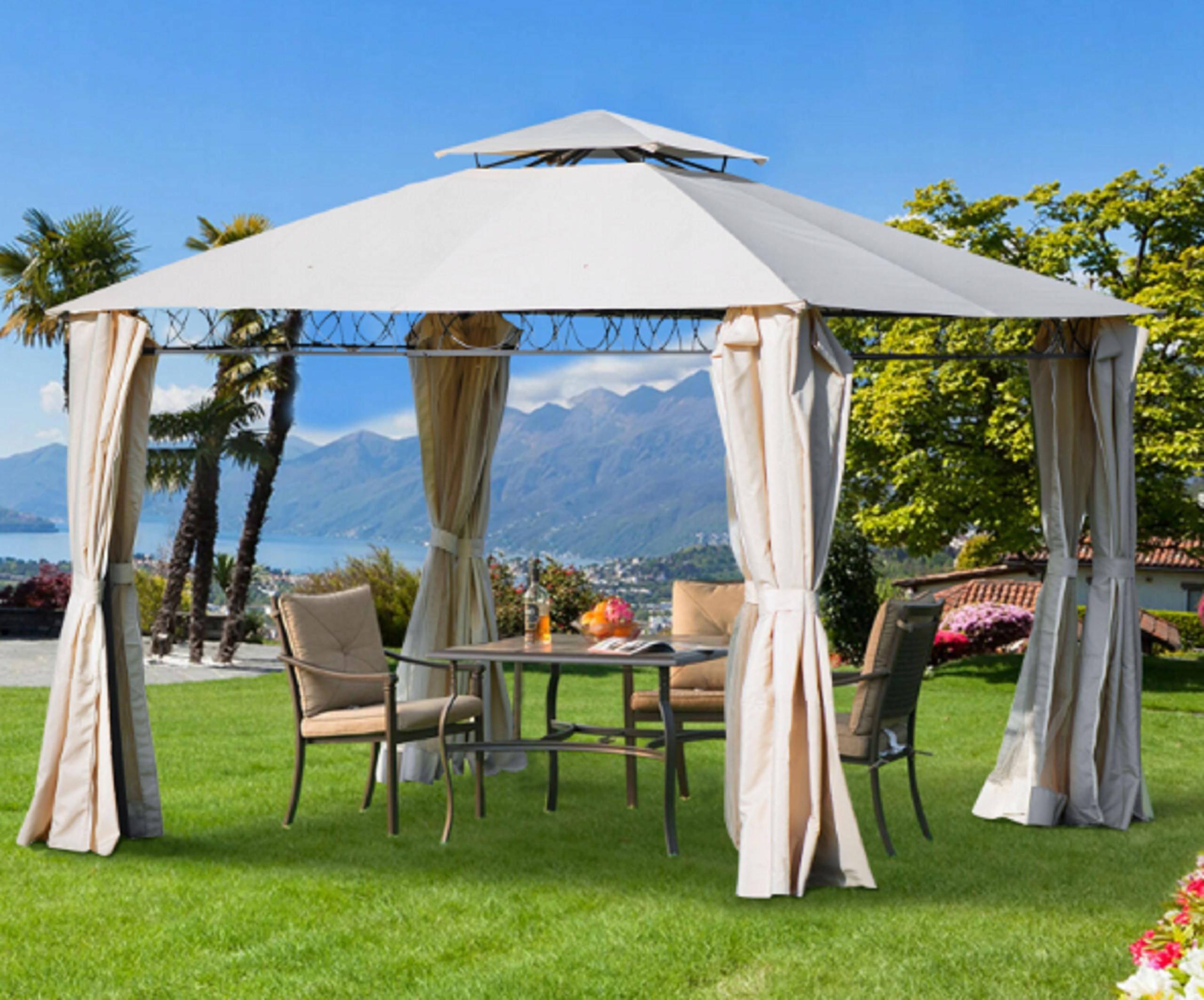 ZASŁONY WODOODPORNE OGRODOWE 155x260 NA TARAS ZASŁONA GOTOWA NA PRZELOTKACH Producent inna