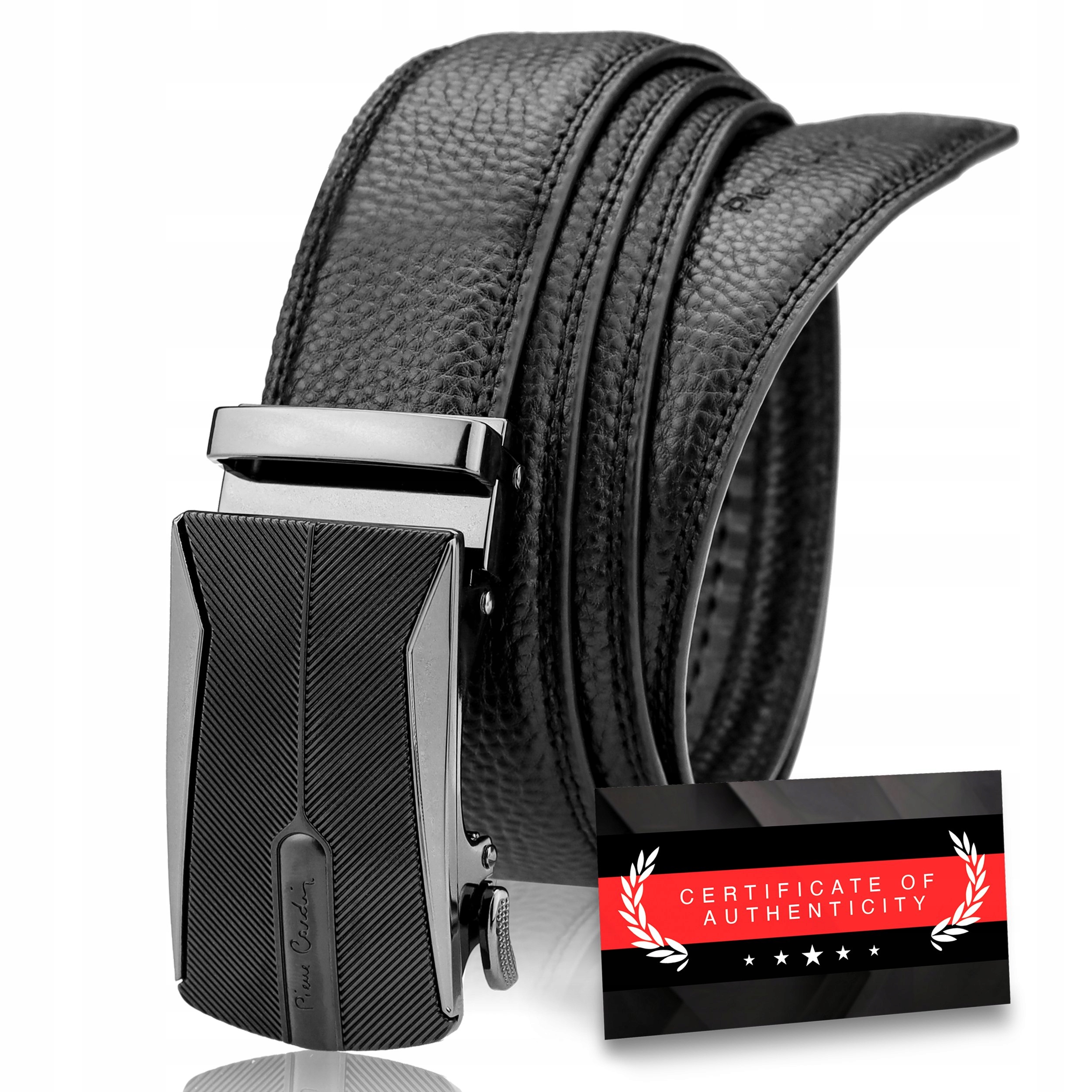 Pánský kožený pásek Pierre Cardin s automatickou přezkou 130 cm Certifikát