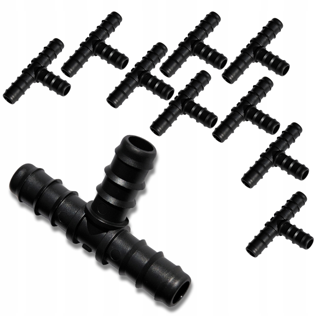 10x TRÓJNIKI WCISKANE 25X25X25 DO MOCOWANIA LINII RURY KROPLUJĄCEJ PE